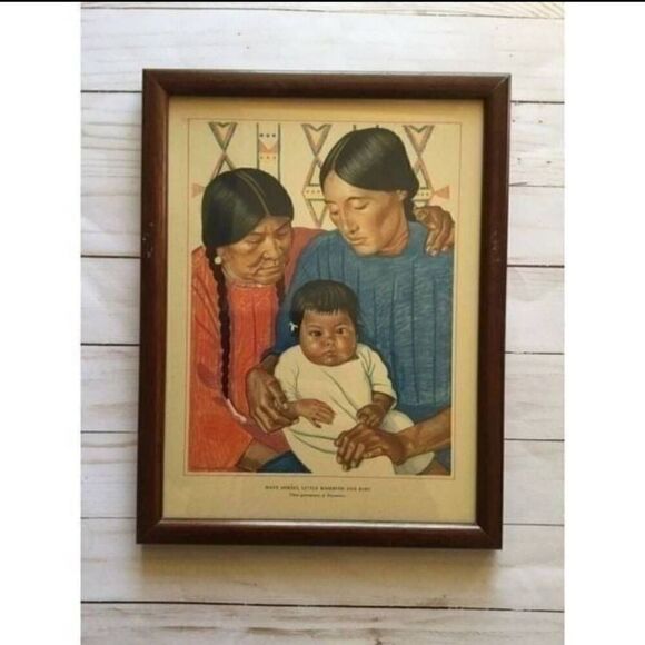 Winold Reiss Other - Winold Reiss family portrait lithograph vintage American southwestern new mexico